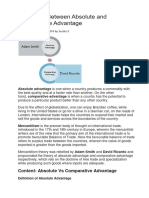 Difference Between Absolute and Comparative Advantage