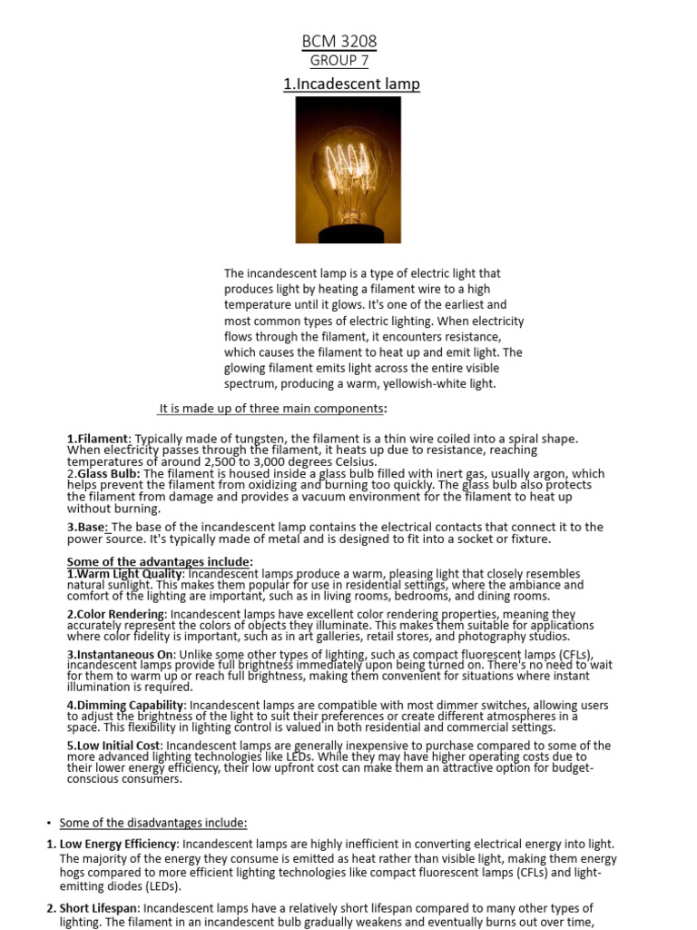 Understanding Incandescent Lamps | PDF | Incandescent Light Bulb ...
