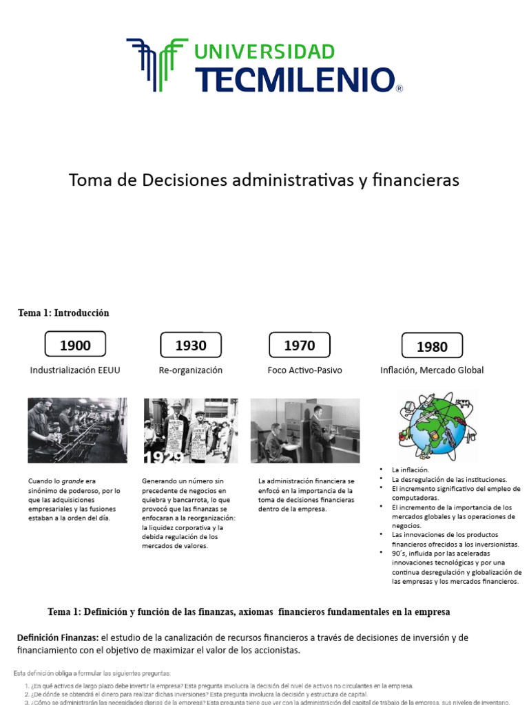 Toma de Decisiones Administrativas y Financieras | PDF | Business ...