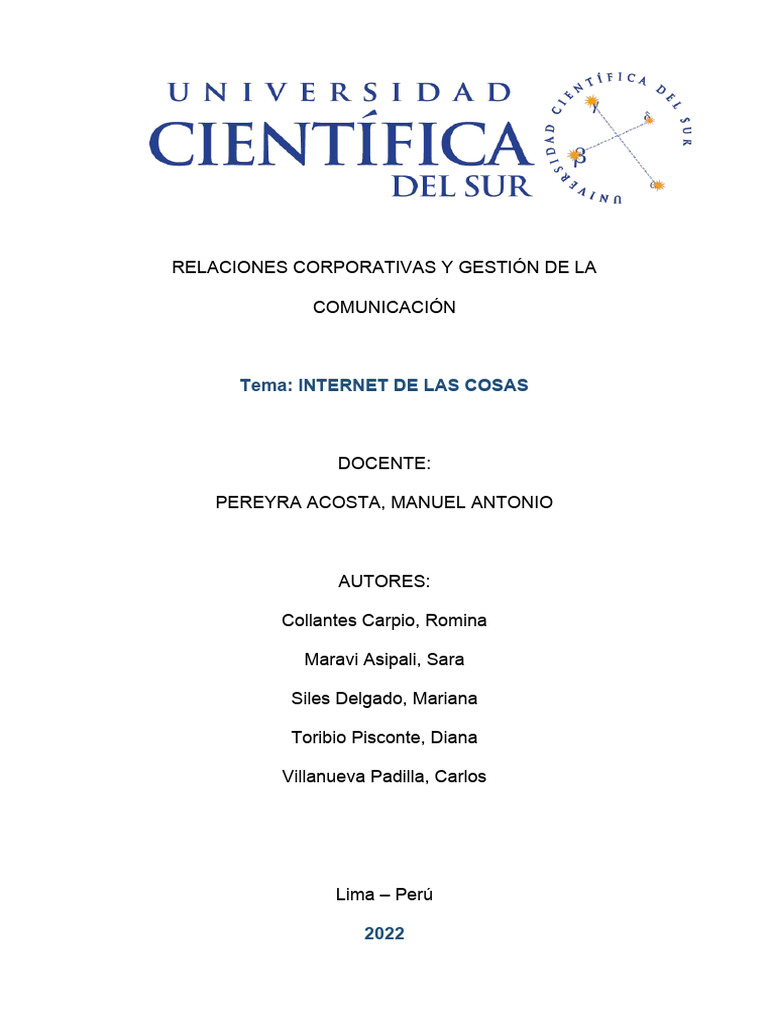 Impacto del Internet de las Cosas en la Comunicación | PDF | Internet ...