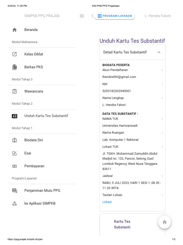 SIM PKB PPG Prajabatan | PDF