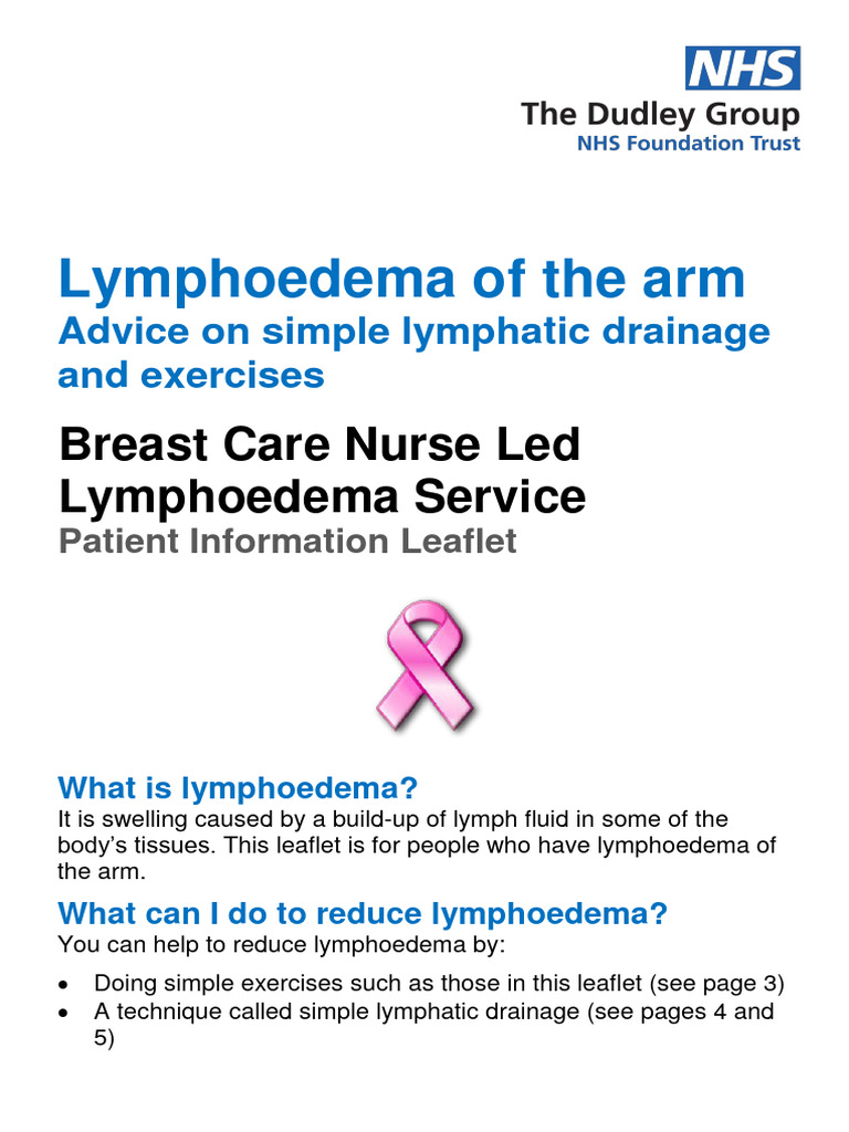 Lymphoedema of The Arm Lymphatic Drainage and Exercises V2 1 PDF