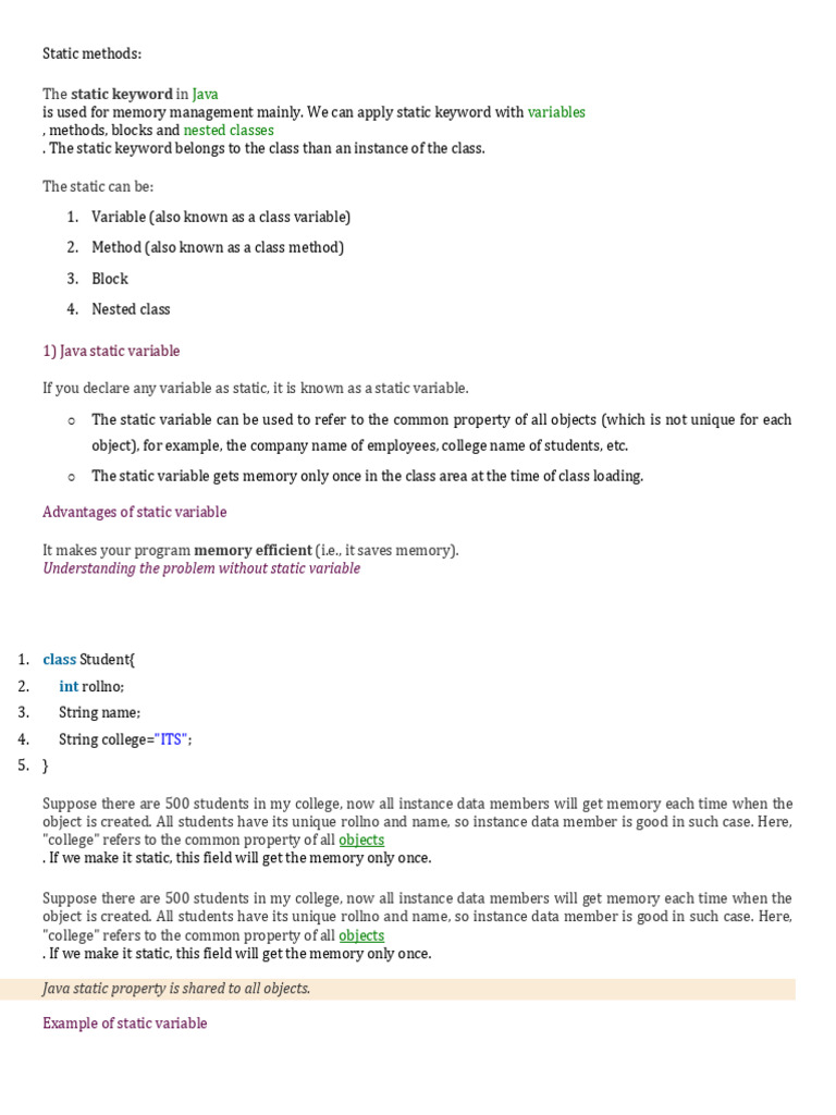 Java Notes | PDF | Constructor (Object Oriented Programming) | Programming