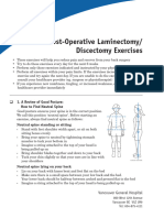 Laminectomy Exercise Handout