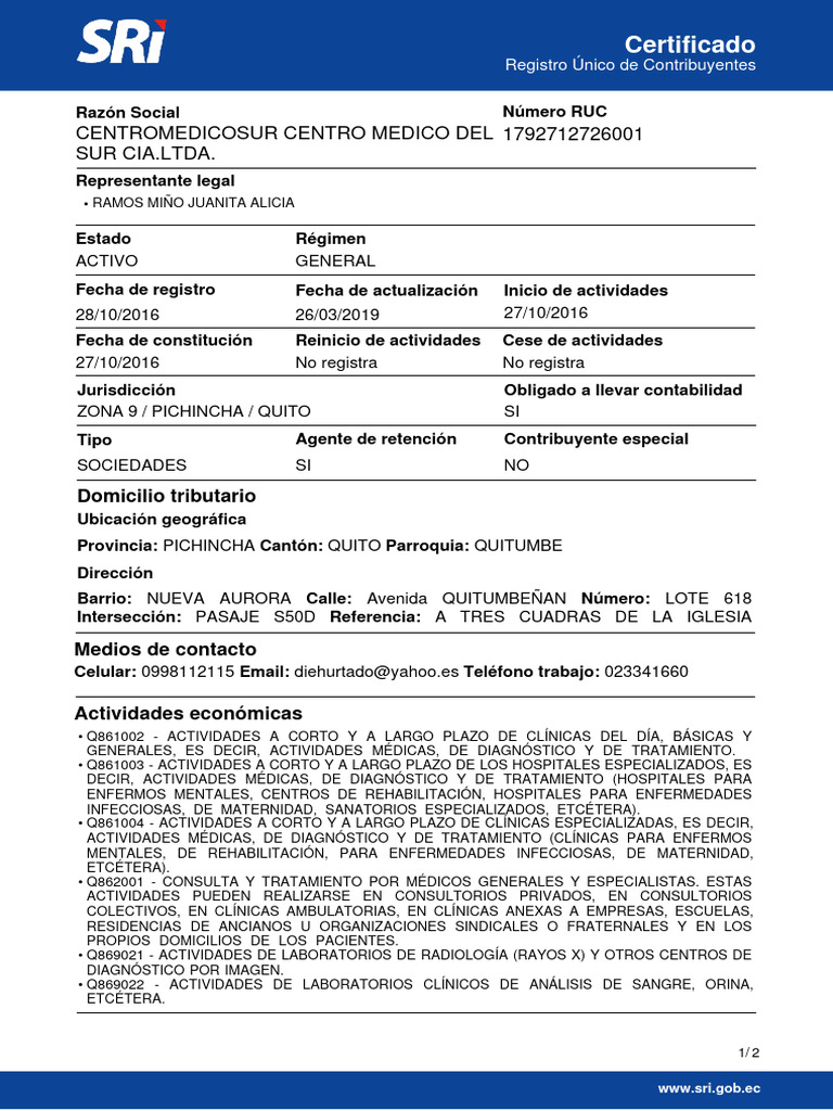 Ruc Sri | PDF | Hospital | Medicina CLINICA