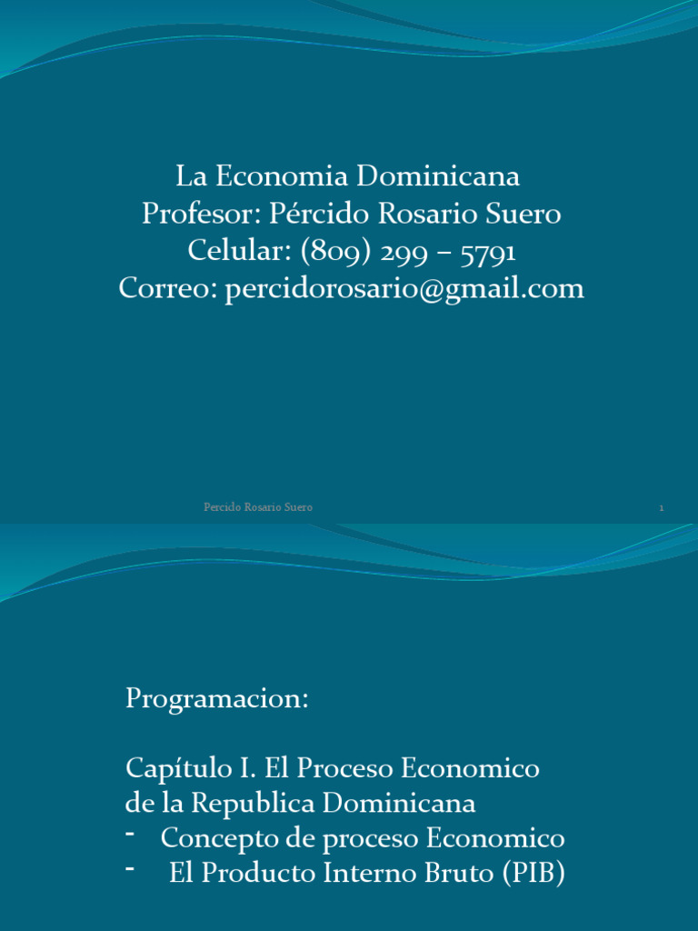 Programa Economia Dominicana | PDF | Producto Interno Bruto | República ...