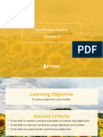 Sunflower Poetry PowerPoint