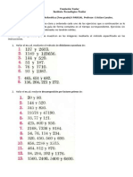 Fundación Taular: 2. Hallar El M.C.D. Mediante Descomposición Por Factores Primos de