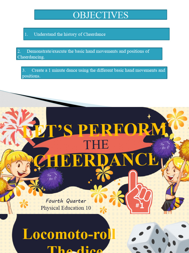 PE 10 Q4 Cheerdance Basic Hand Movements and Positions PDF Cheerleading