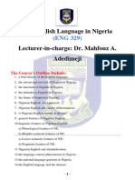 ENG 329 (The English Language in Nigeria) Notes-1