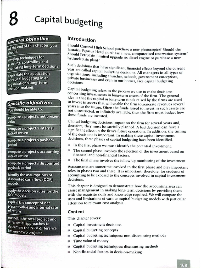 Capital Budgeting - Investment Appraisal | PDF