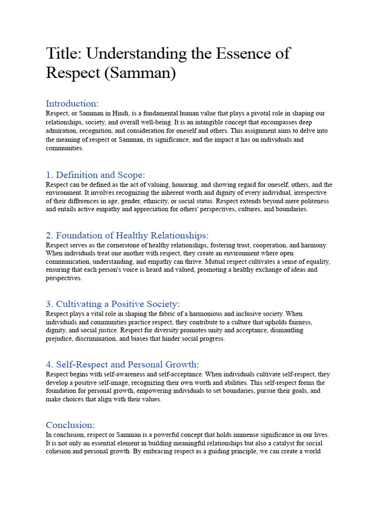 Universal human values pdf self esteem personal development