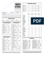 BESM - Mecha Design Character Sheet