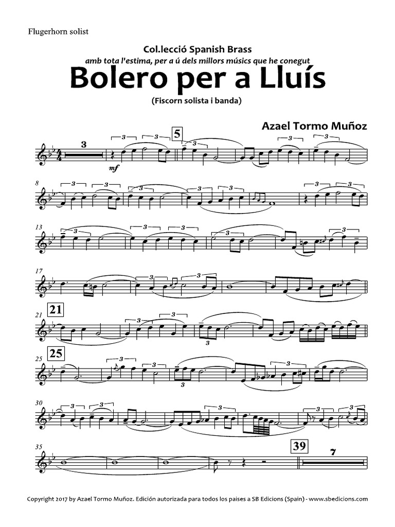 Bolero Per A LluÃ - S. Paper Solista | PDF