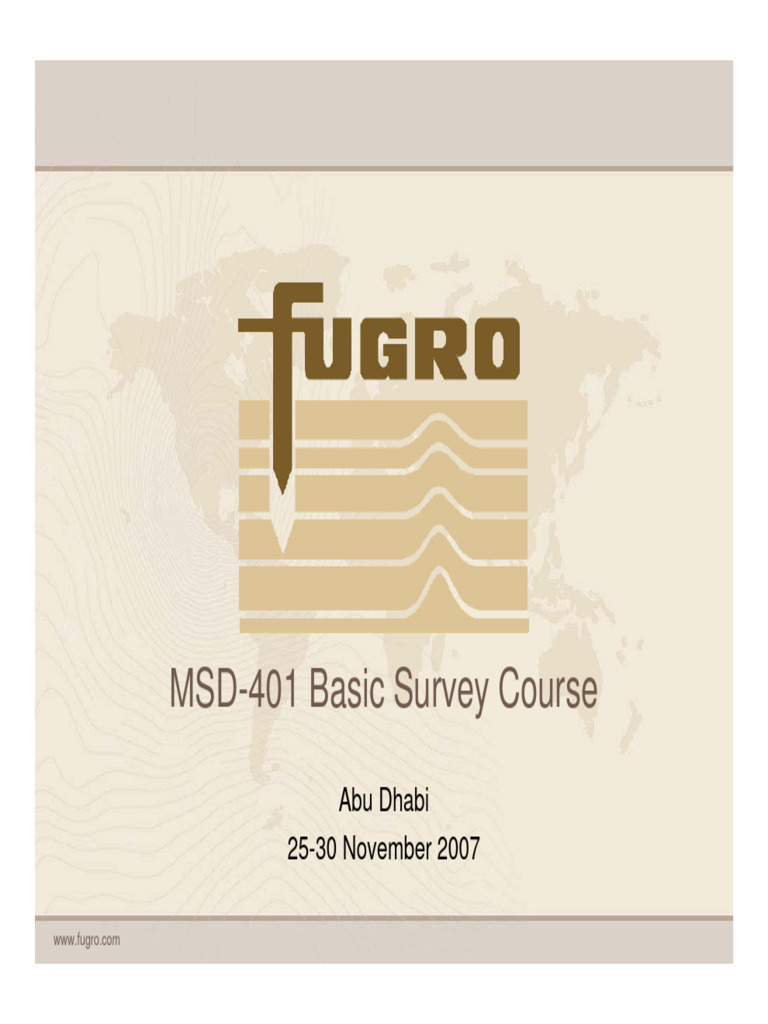 MSD 401 Basic Survey Course Abu Dhabi 2007 PDF Surveying Geodesy