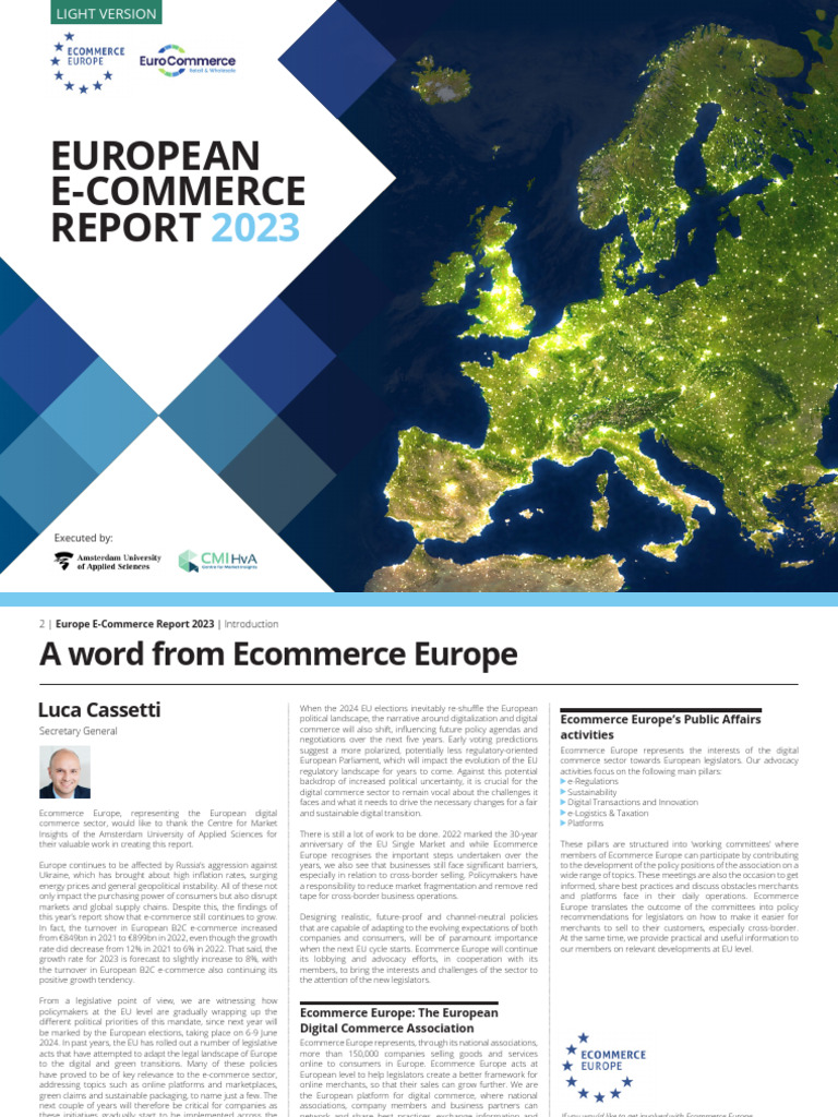 2023 European e Commerce Report Light Version Nov Update v2 | PDF ...