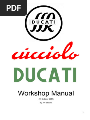 Ducati Cucciolo Workshop Manual Guide | PDF | Capacitor | Piston