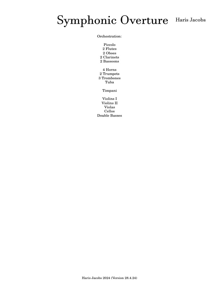 Symphonic Overture | PDF | Symphony | Compositions
