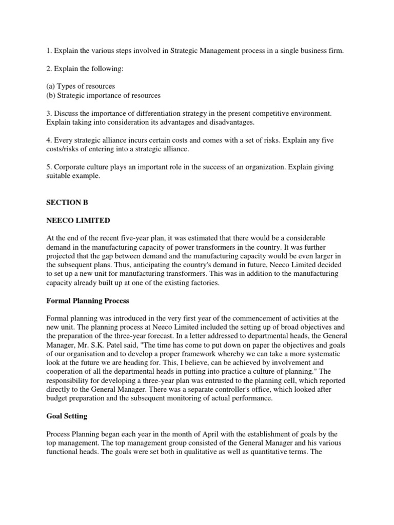 SM QP 3 | PDF | Strategic Management | Business