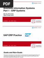 Business Information Systems - SAP ERP Practice Intro