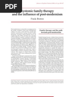 Systemic Therapy and The Influence of Postmodernism 2000