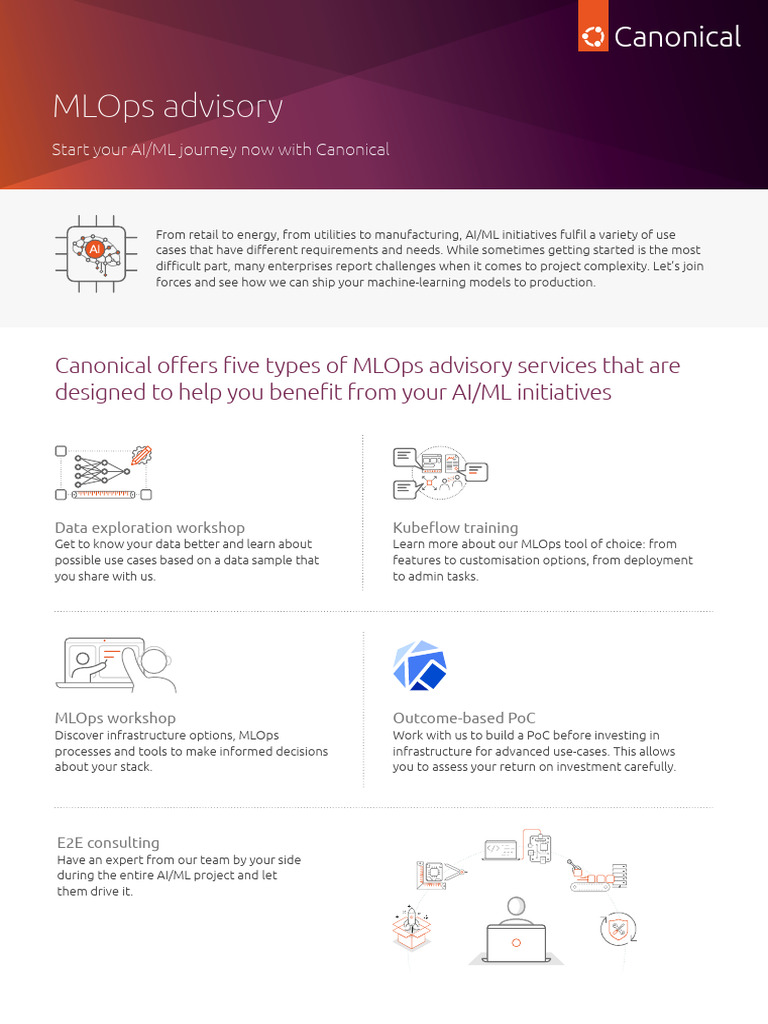 MLOps Advisory Services by Canonical | PDF | Artificial Intelligence ...
