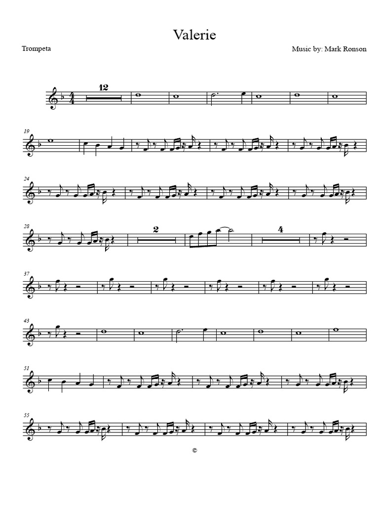 Valerie Horn Section - Trumpet in BB | PDF