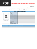 Formulario Cni 01 - Curriculum Vitae DB 15 9 2022