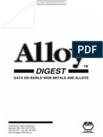 Asm - Alloy Digest, Data on World Wide Metals and Alloys
