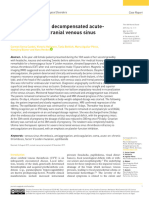 Management of A Decompensated Acute-On-Chronic Intracranial Venous Sinus Thrombosis