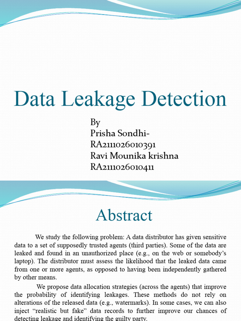 Data Leakage Detection Strategies | PDF | Databases | Information ...