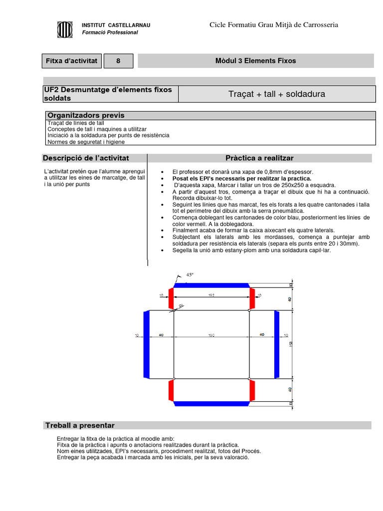 UF2-Pt8 - Fabricació Caixa 1 | PDF