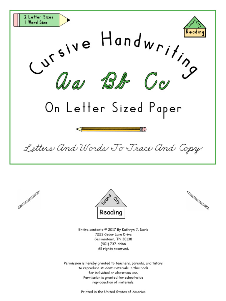 Cursive Handwriting Practice Guide | PDF | Writing