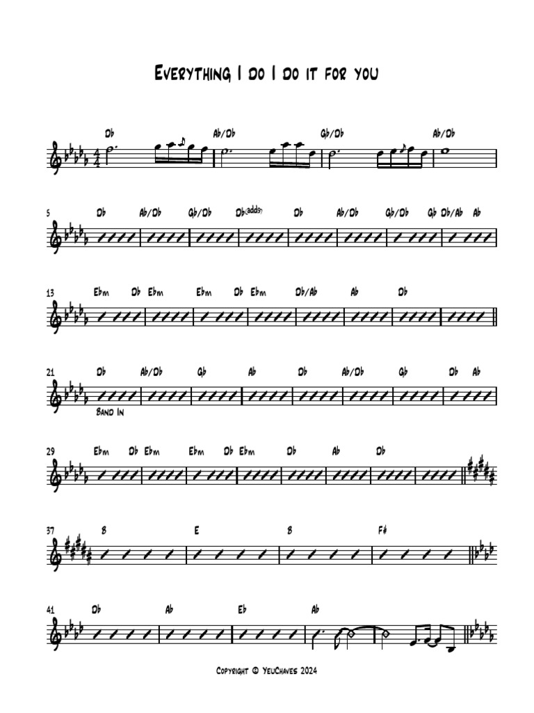 Everything I Do I Do It For You - Full Score | PDF