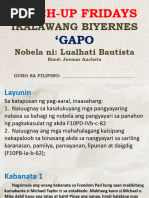 Buod - Ang Gapo Ni Lualhati Bautista | PDF