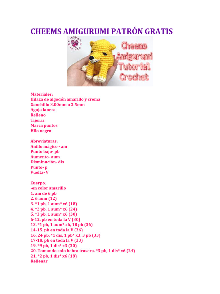 Cheems Amigurumi | PDF