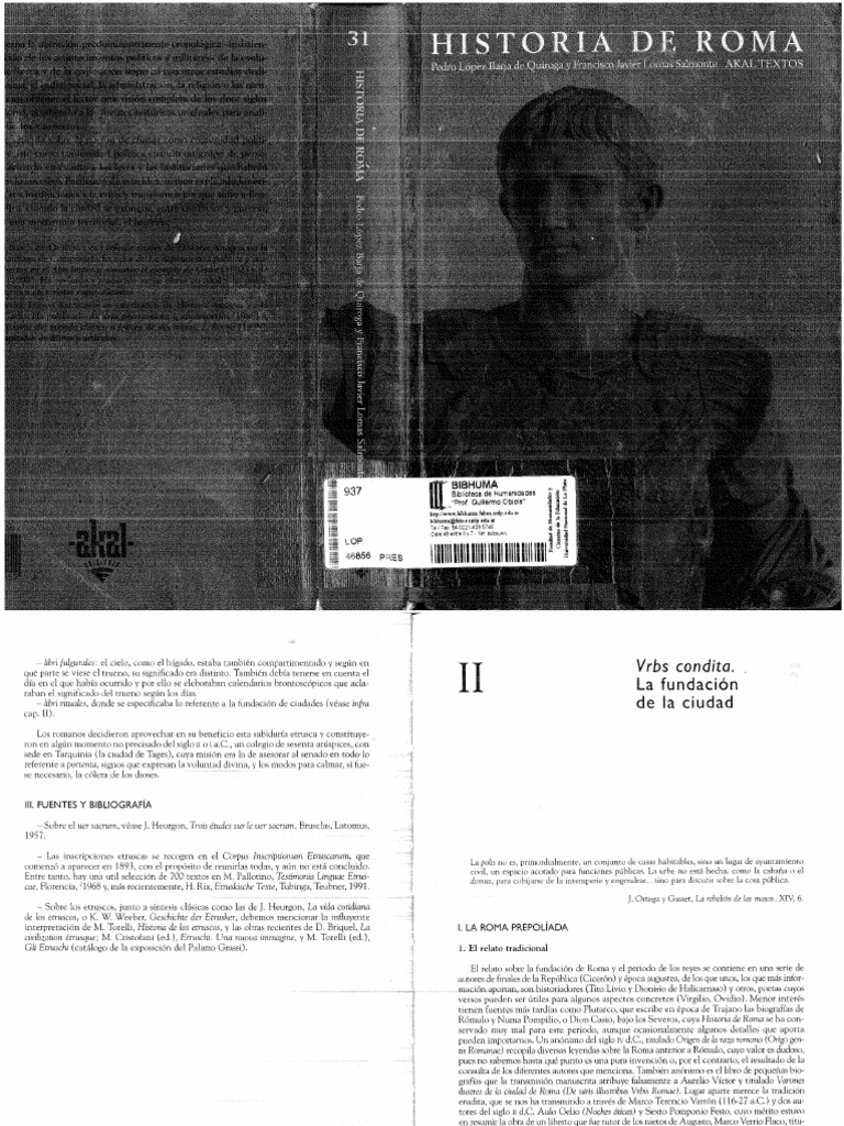 López Barja de Quiroga y Lomas Salmonte 2004 - Historia de Roma, Cap II ...