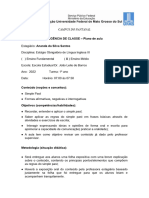 Plano de Aula e Relatório -Ananda Santos