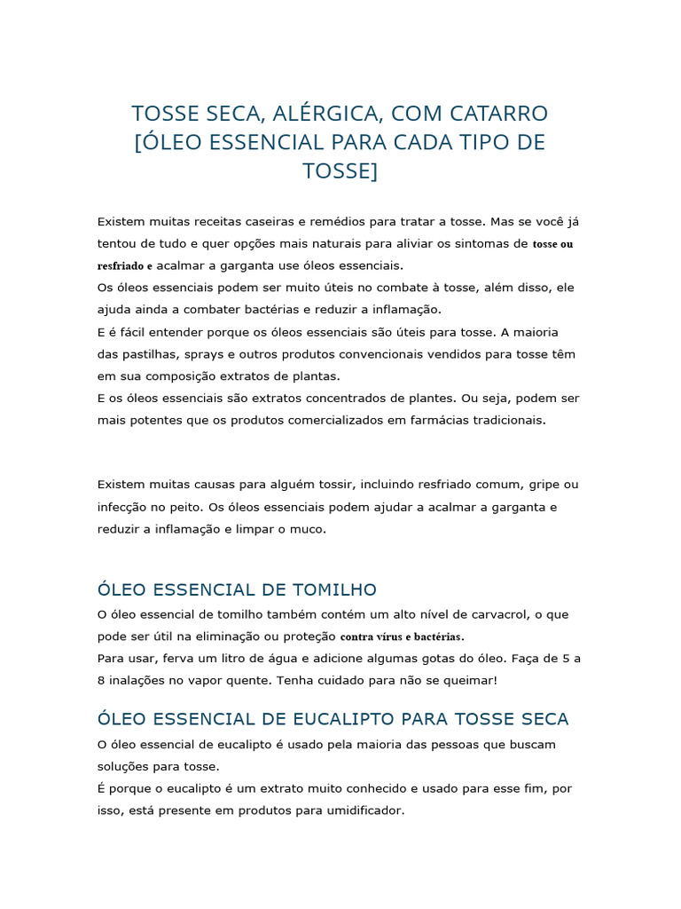Os Diferentes Tipos De Tosse : Remédios Para Tosse: Os Melhores para ...