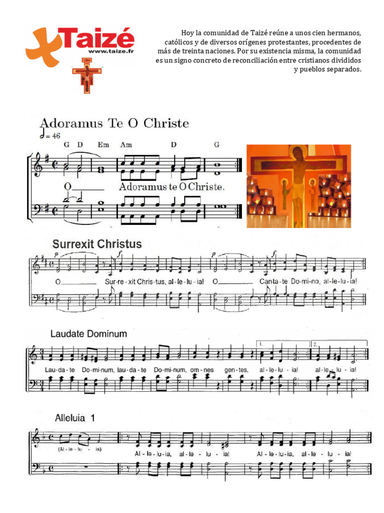 1 Cantos Taize 2024 | PDF | Ciencias sociales | Viajes