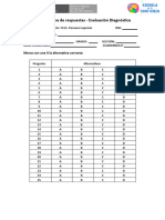 Ficha de Respuestas Evaluación Diagnóstica