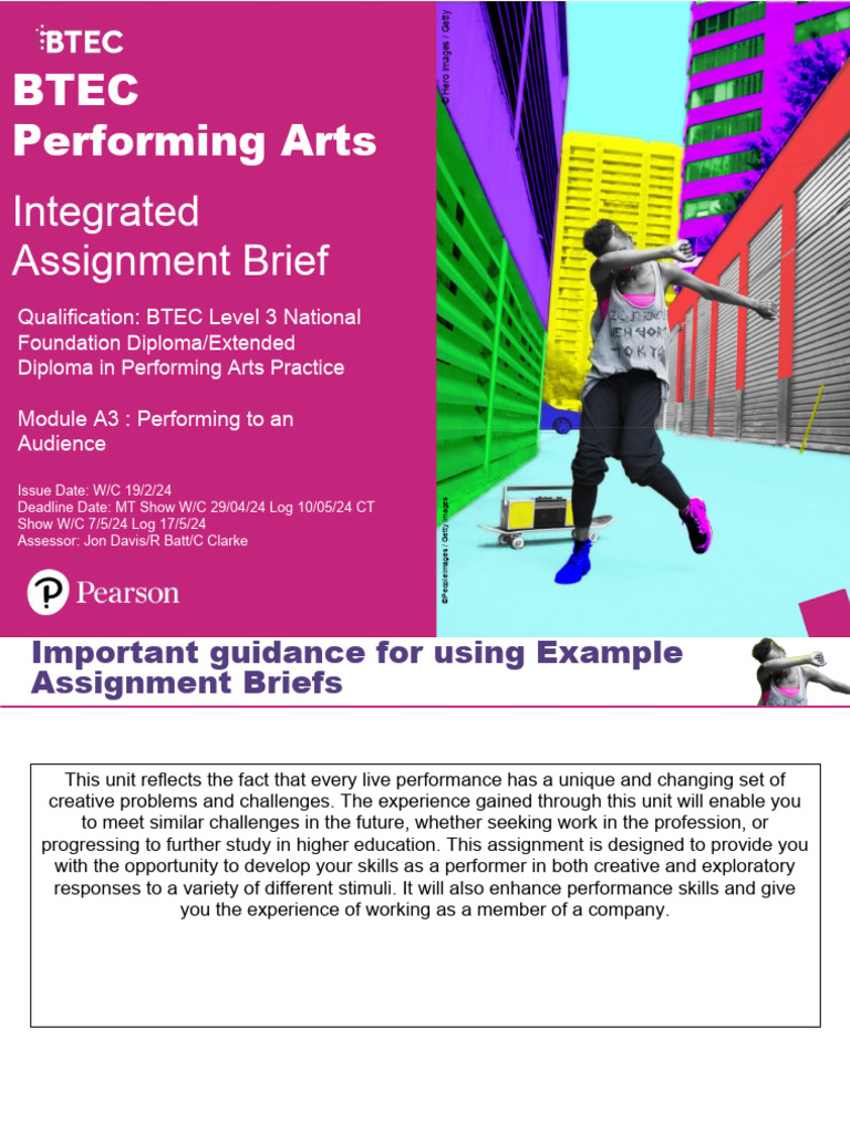 Module A3 Assignement Brief P2a 2324 | PDF | Disciplines | Human ...