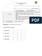 Evaluación Matemática