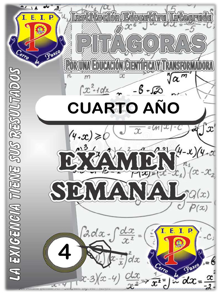 Examen Semanal 4 - Cuarto Grado | PDF