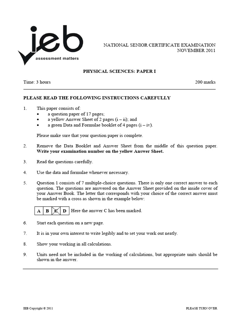 Physical Sciences: Paper I: Please Turn Over | PDF | Rectifier | Energy ...