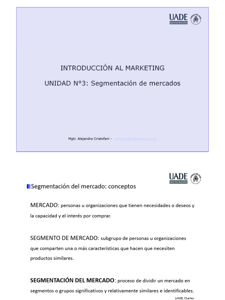 Segmentación de Mercados: Conceptos y Estrategias | PDF | Mercado ...