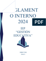 Reglament O Interno 2024: IEP "Gestión Educativa"