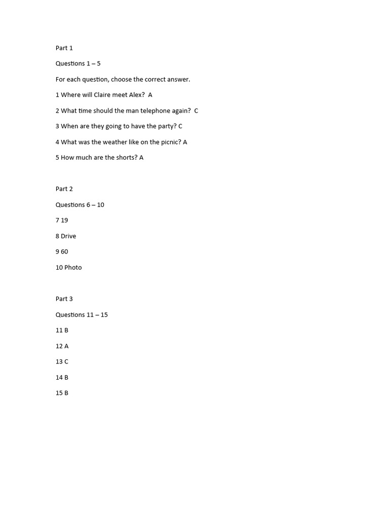 Multiple Choice Question Answers | PDF | Sports & Recreation | Teaching ...