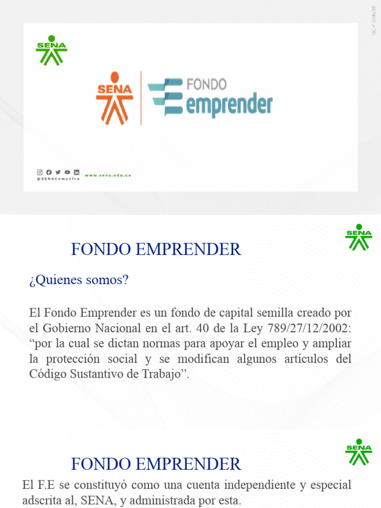 Fondo Emprender | Descargar gratis PDF | Educación más alta | Plan de ...