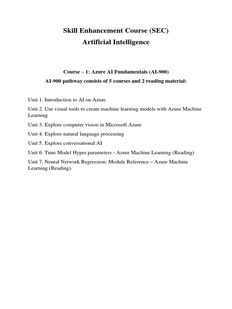Azure AI Fundamentals Course Overview | PDF | Artificial Intelligence ...